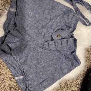 Jean color shortie extreme high rise short